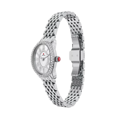 Michele Serein Mid Oval Petite Stainless Steel Watch