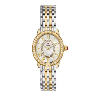 Michele Serein Mid Oval Petite Two-Tone Watch - Michele product