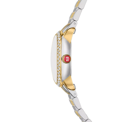 Michele Serein Mid Oval Petite Two-Tone Watch