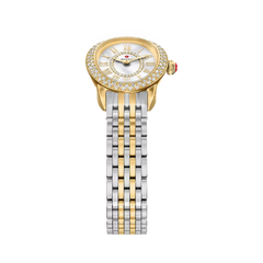 Michele Serein Mid Oval Petite Two-Tone Watch