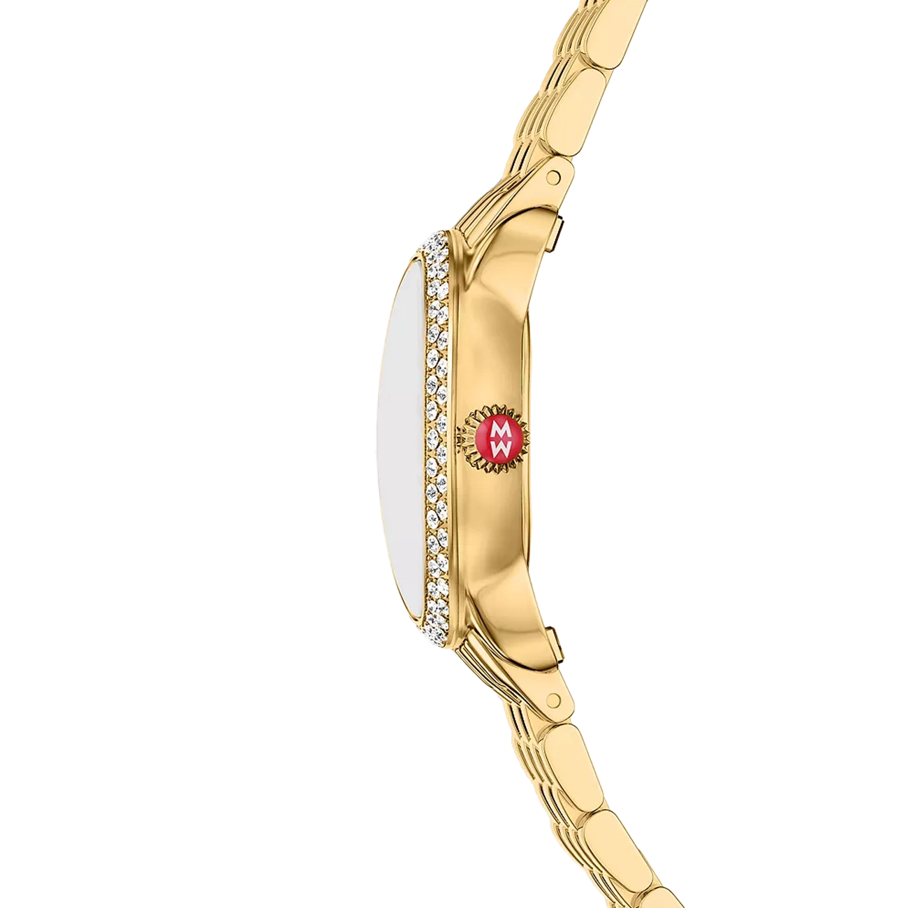 Michele Serein Mid Oval Petite Gold-Plated Watch