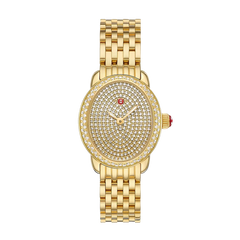 Michele Serein Mid Oval Petite Pavé Watch