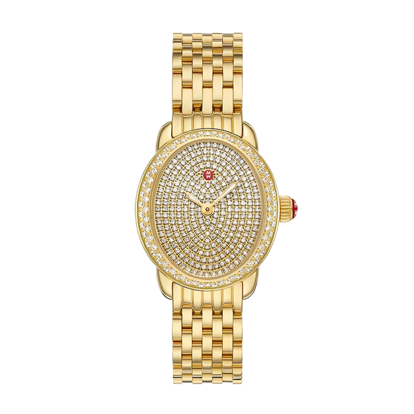 Michele Serein Mid Oval Petite Pavé Watch
