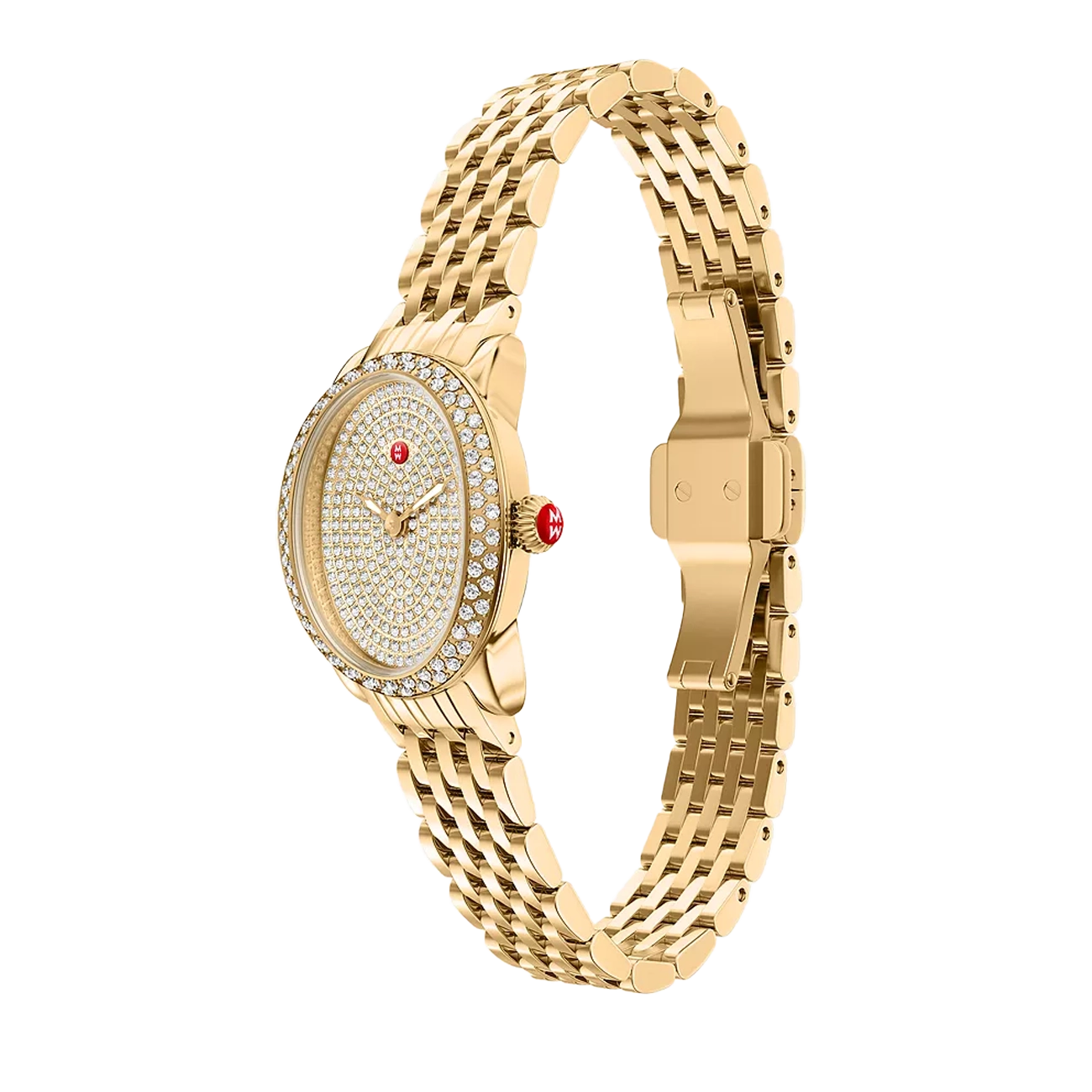 Michele Serein Mid Oval Petite Pavé Watch