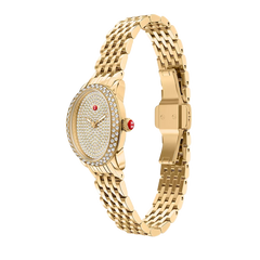 Michele Serein Mid Oval Petite Pavé Watch