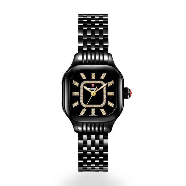 Michele Meggie Diamond Dial Black Watch