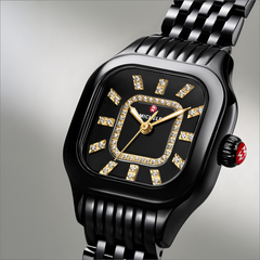 Michele Meggie Diamond Dial Black Watch