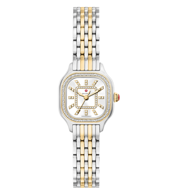 Michele Meggie Mini Diamond Two-Tone Gold-Plated Watch