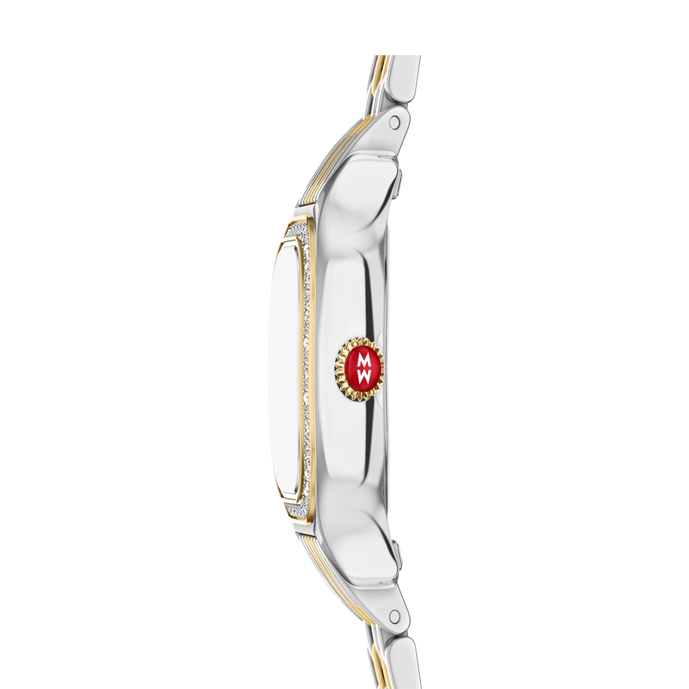 Michele Meggie Mini Diamond Two-Tone Gold-Plated Watch
