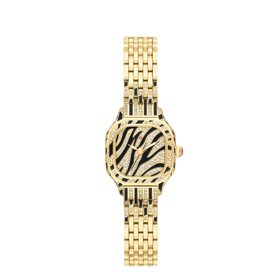 Michele Meggie Mini Diamond Gold Zebra Watch - Michele product