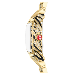 Michele Meggie Mini Diamond Gold Zebra Watch