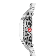 Michele Meggie Mini Diamond Leopard Print Watch