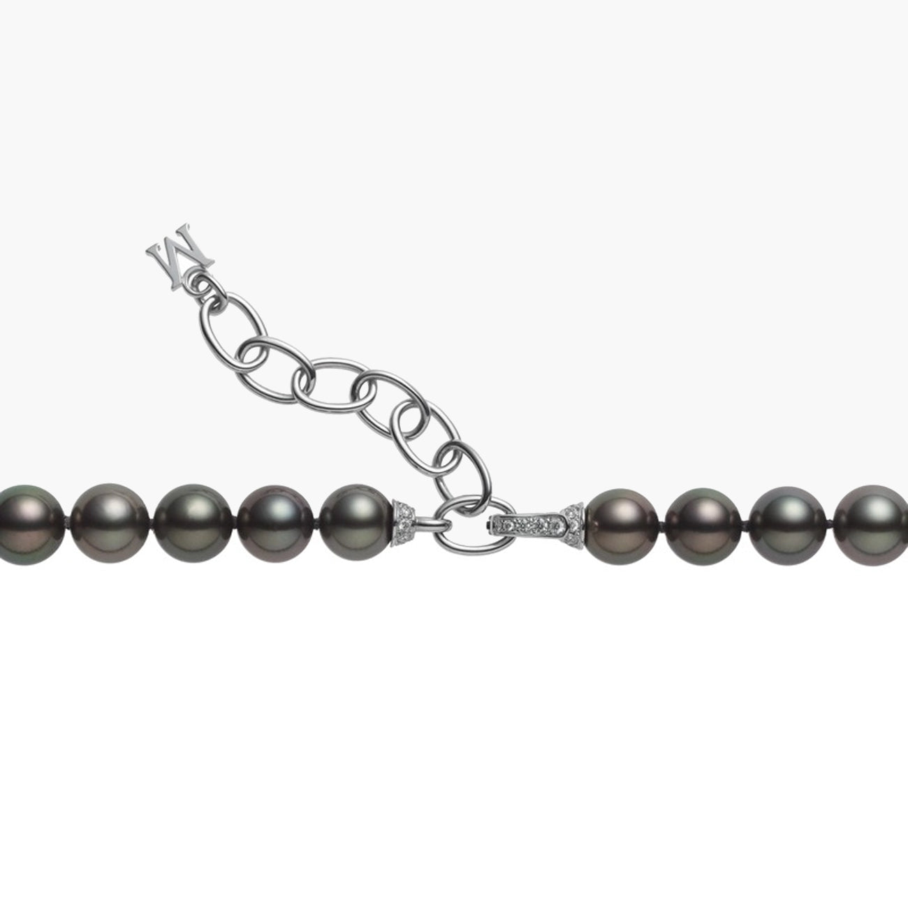 Mikimoto Adjustable Length Black South Sea Pearl Necklace