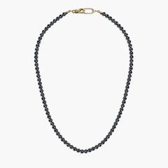 75 Carat Black Diamond 4mm Beaded Necklace