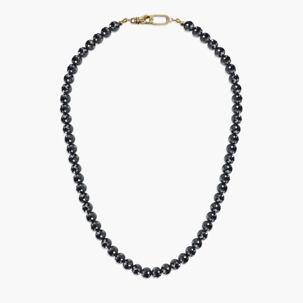170 Carat Black Diamond 6mm Beaded Necklace