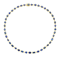 25 Carat Blue Sapphire Mixed Shape Necklace