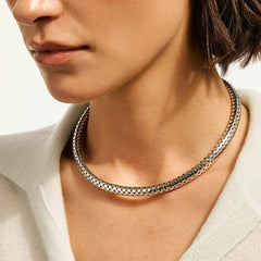 John Hardy Dot Silver Collar Necklace