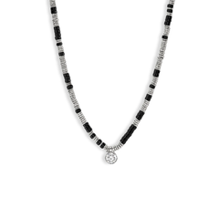 John Hardy Lovestruck Onyx and 1.25ctw Lab Diamond Heishi Necklace
