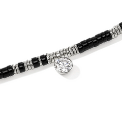 John Hardy Lovestruck Onyx and 1.25ctw Lab Diamond Heishi Necklace