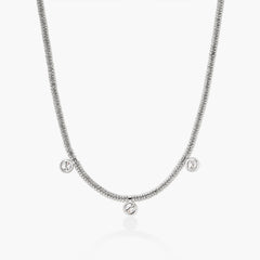 John Hardy Lovestruck Heishi Three Station Diamond Necklace