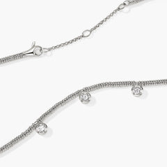 John Hardy Lovestruck Heishi Three Station Diamond Necklace