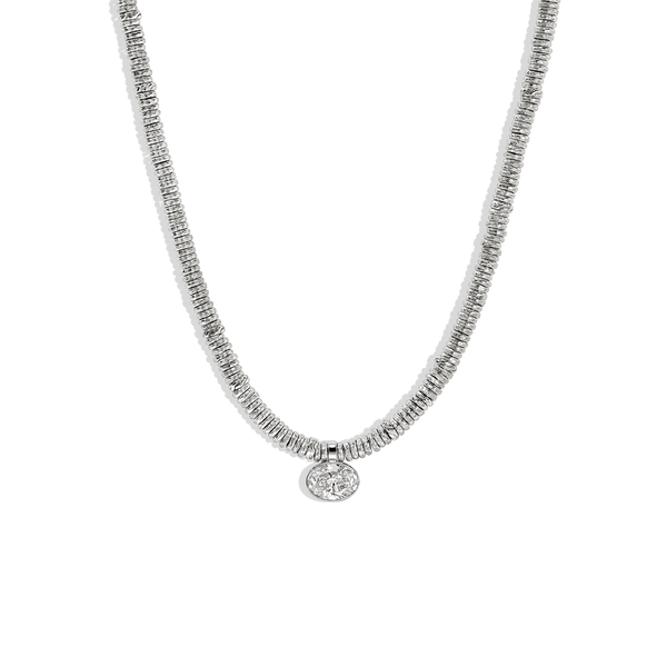 John Hardy Silver Lovestruck 2 Carat Lab Diamond Heishi Pendant Necklace