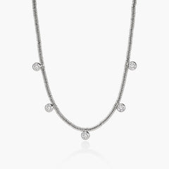 John Hardy Lovestruck Heishi Five Station Diamond Necklace