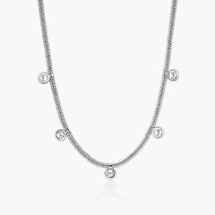 John Hardy Lovestruck Heishi Five Station Diamond Necklace