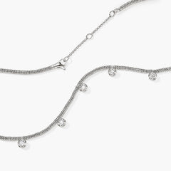 John Hardy Lovestruck Heishi Five Station Diamond Necklace