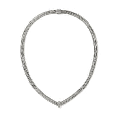 John Hardy Icon Link Silver Diamond Pavé Necklace - 6mm