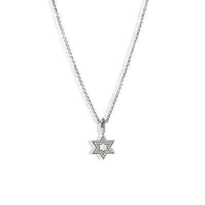 John Hardy Essential Silver Diamond Pave Star of David Necklace - John Hardy product