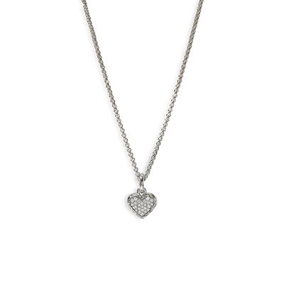John Hardy Essentials Silver Diamond Heart Necklace - John Hardy product