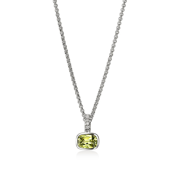 John Hardy Heishi Gem Peridot Pendant Necklace