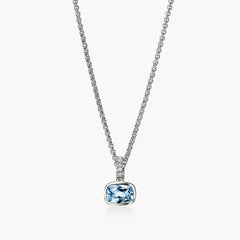 John Hardy Heishi Gem Swiss Blue Topaz Pendant Necklace