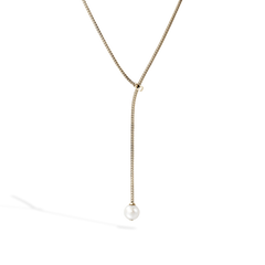John Hardy Essential Pearl Gold 1.8mm Lariat Necklace