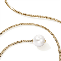 John Hardy Essential Pearl Gold 1.8mm Lariat Necklace