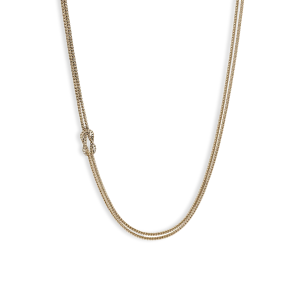 John Hardy Loveknot Gold 3.6mm Chain Necklace