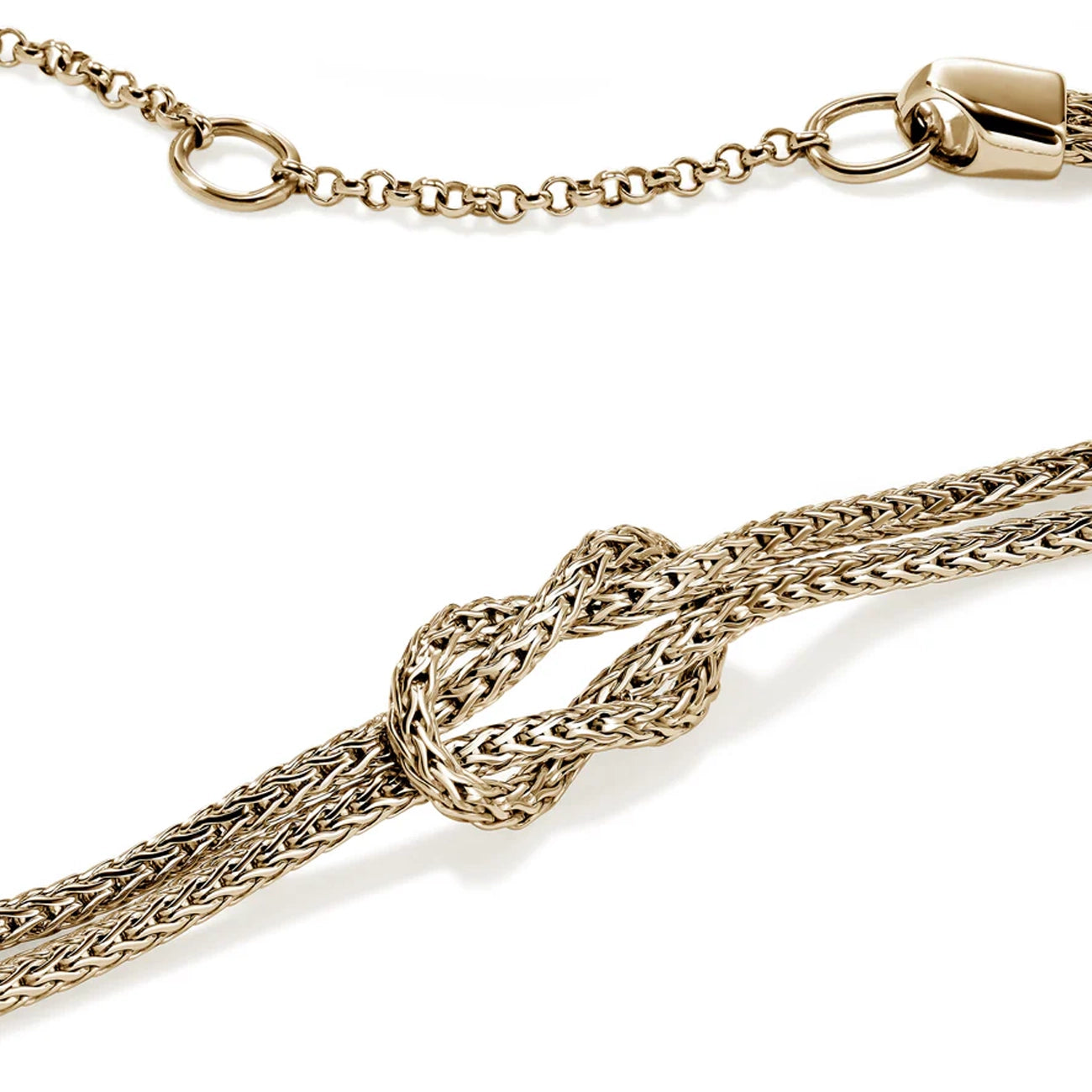 John Hardy Loveknot Gold 3.6mm Chain Necklace