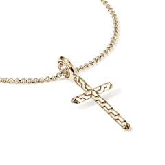 John Hardy Essentials Gold Cross Necklace