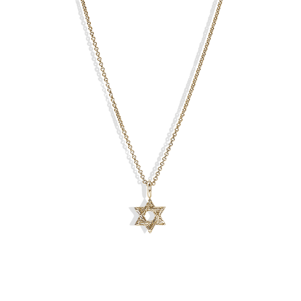 John Hardy Essentials Gold Star Of David Necklace