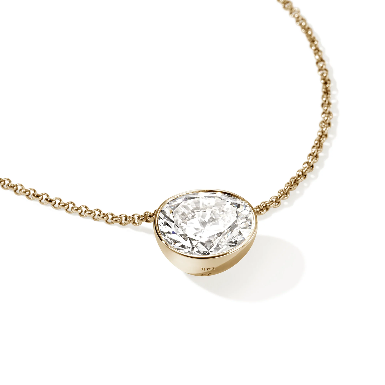 John Hardy Gold Lovestruck 4 Carat Lab Grown Diamond Necklace