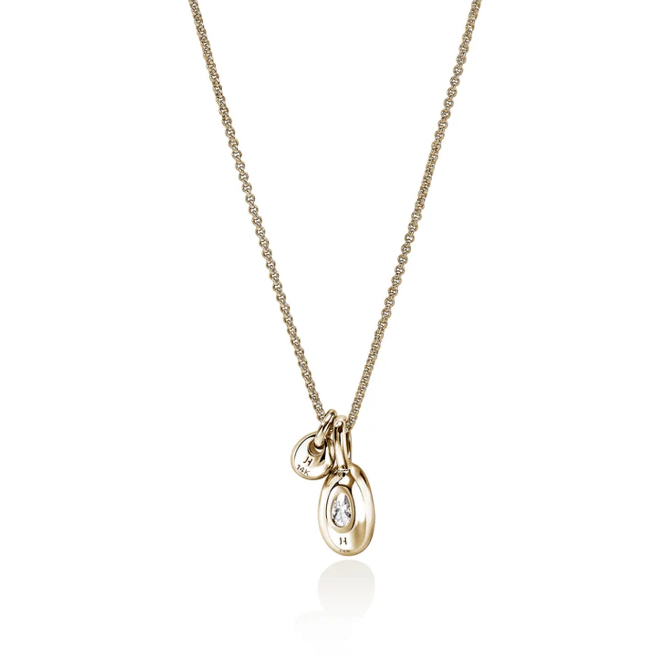 John Hardy Gold Lovestruck 3.25ctw Lab Diamond Pendant Necklace