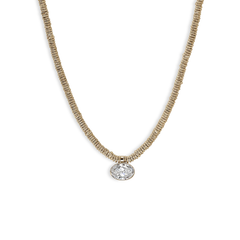 John Hardy Gold Lovestruck 5 Carat Lab Diamond Heishi Pendant Necklace