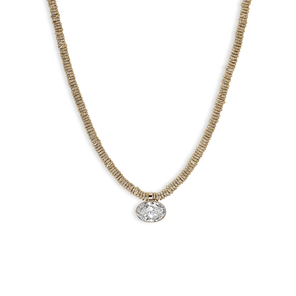 John Hardy Gold Lovestruck 5 Carat Lab Diamond Heishi Pendant Necklace