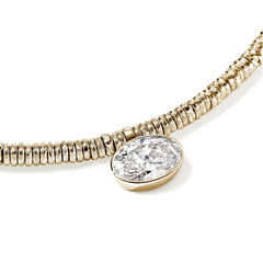 John Hardy Gold Lovestruck 5 Carat Lab Diamond Heishi Pendant Necklace