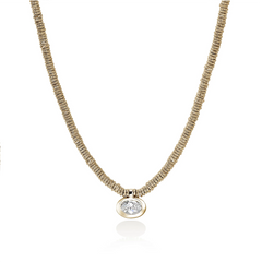 John Hardy Gold Lovestruck 5 Carat Lab Diamond Heishi Pendant Necklace