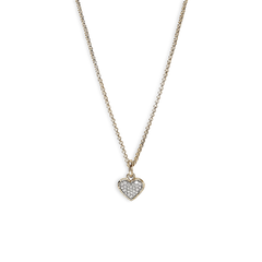 John Hardy Essentials Gold Diamond Heart Pendant Necklace