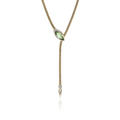 John Hardy Artisan Series Naga Green Tourmaline Lariat Necklace - J.R.DUNN product