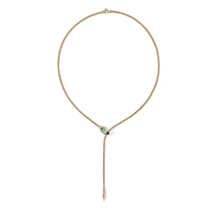 John Hardy Artisan Series Naga Green Tourmaline Lariat Necklace