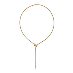 John Hardy Artisan Series Naga Yellow Beryl Lariat Necklace